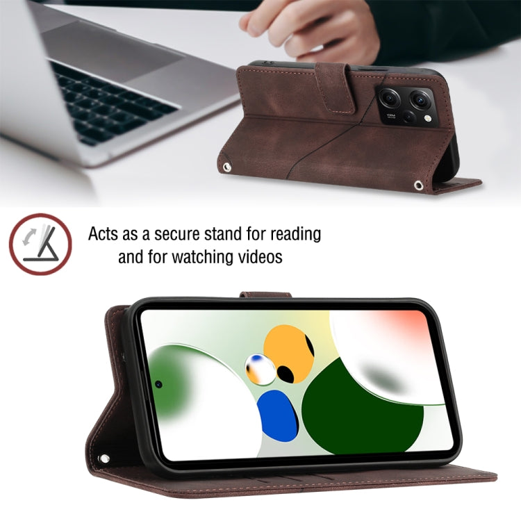 For Xiaomi Poco X5 Pro 5G / Redmi Note 12 Pro Speed Skin-feel Embossed Leather Phone Case