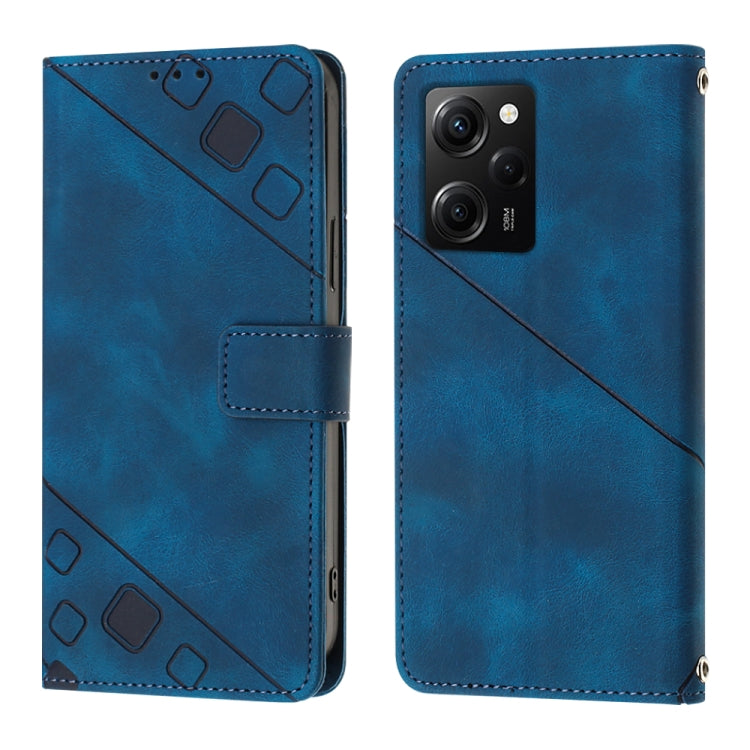 For Xiaomi Poco X5 Pro 5G / Redmi Note 12 Pro Speed Skin-feel Embossed Leather Phone Case
