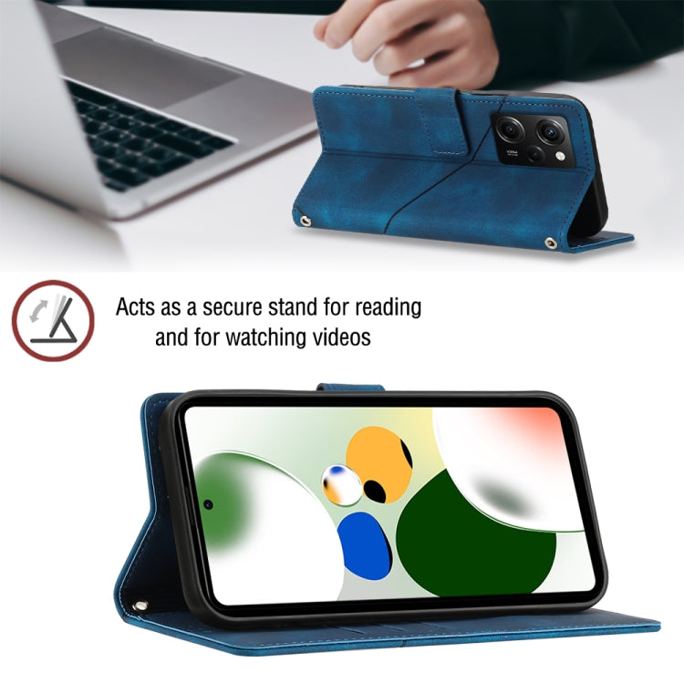 For Xiaomi Poco X5 Pro 5G / Redmi Note 12 Pro Speed Skin-feel Embossed Leather Phone Case