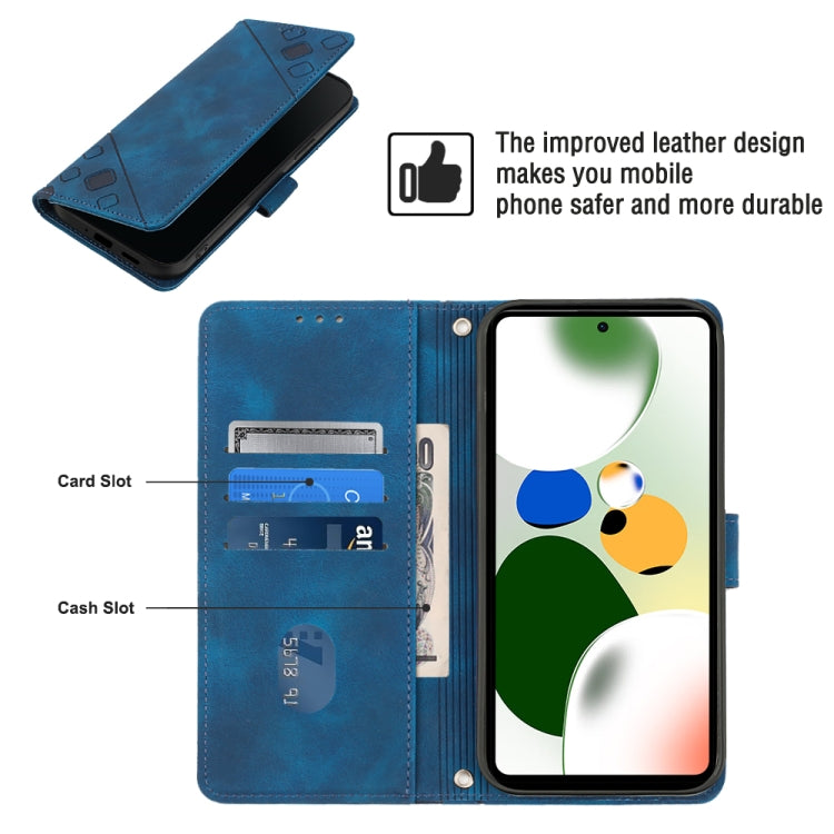 For Xiaomi Poco X5 Pro 5G / Redmi Note 12 Pro Speed Skin-feel Embossed Leather Phone Case