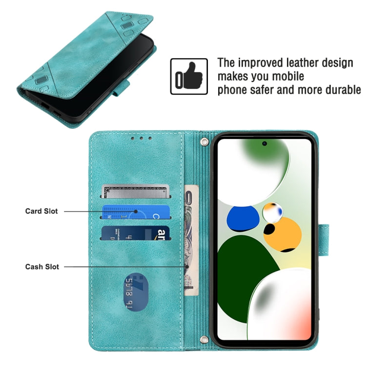 For Xiaomi Poco X5 Pro 5G / Redmi Note 12 Pro Speed Skin-feel Embossed Leather Phone Case