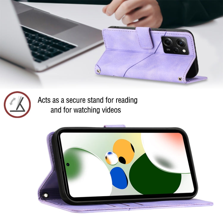 For Xiaomi Poco X5 Pro 5G / Redmi Note 12 Pro Speed Skin-feel Embossed Leather Phone Case