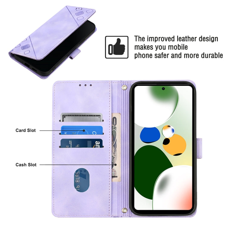 For Xiaomi Poco X5 Pro 5G / Redmi Note 12 Pro Speed Skin-feel Embossed Leather Phone Case