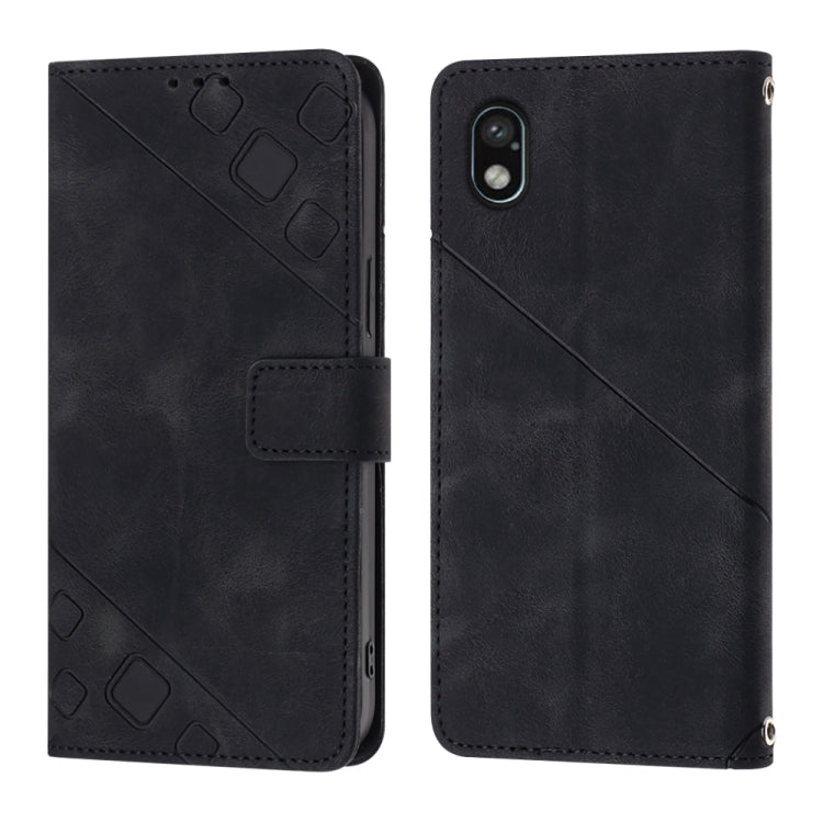 For Sony XPreia ACE III Skin-feel Embossed Leather Phone Case