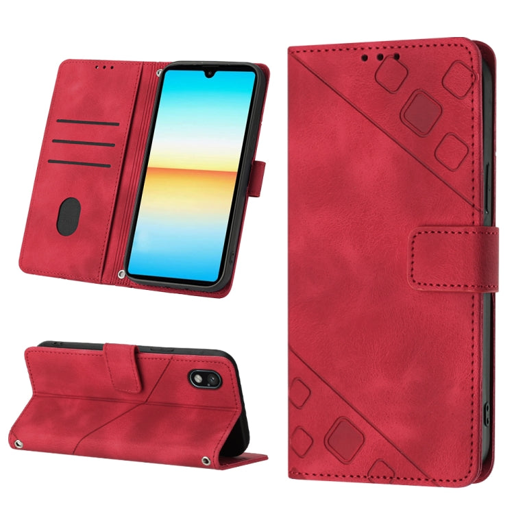 For Sony XPreia ACE III Skin-feel Embossed Leather Phone Case