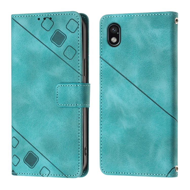 For Sony XPreia ACE III Skin-feel Embossed Leather Phone Case