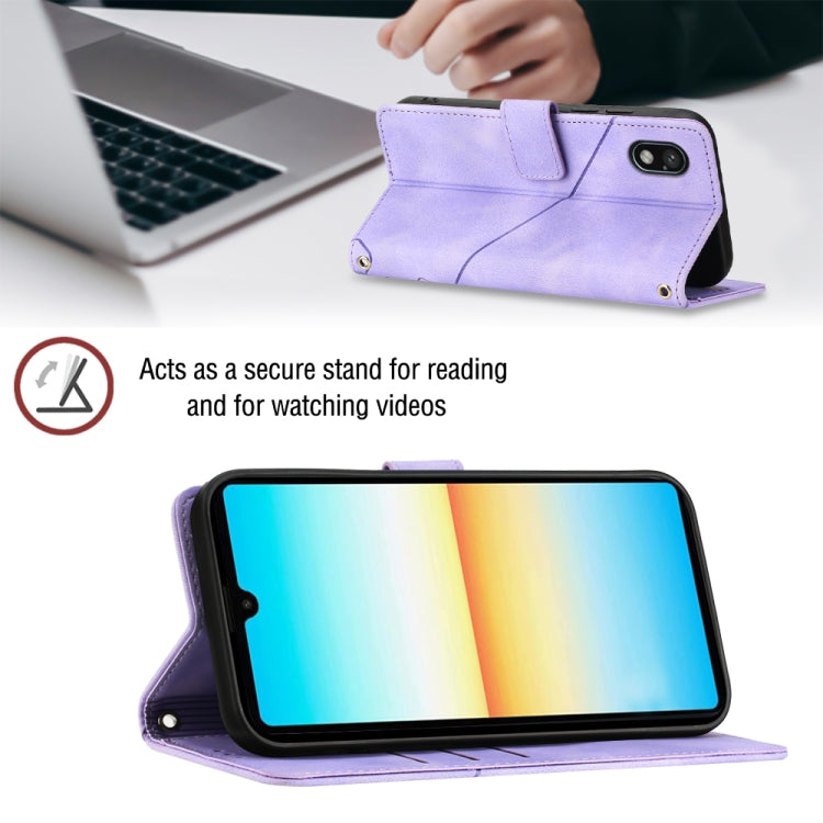 For Sony XPreia ACE III Skin-feel Embossed Leather Phone Case