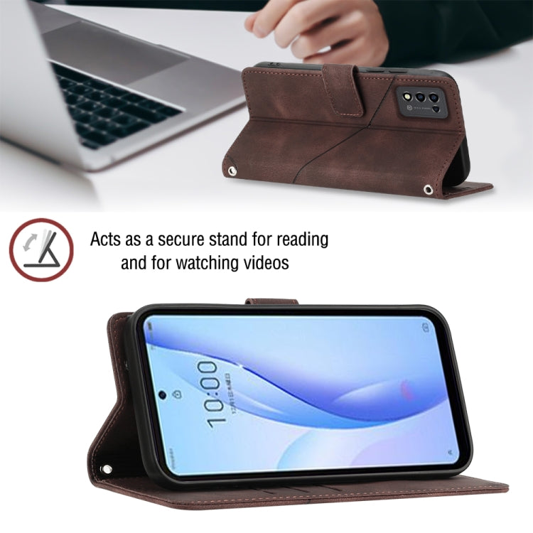 For ZTE Libero 5G III Skin-feel Embossed Leather Phone Case