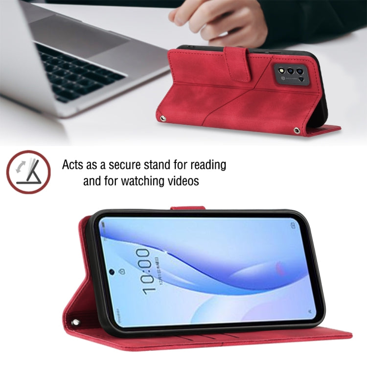 For ZTE Libero 5G III Skin-feel Embossed Leather Phone Case