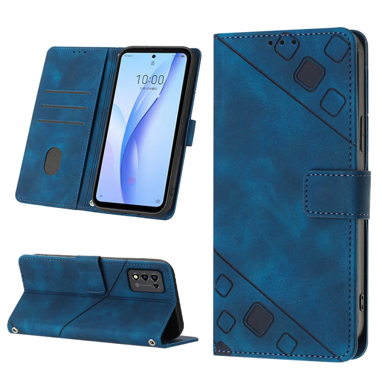 For ZTE Libero 5G III Skin-feel Embossed Leather Phone Case
