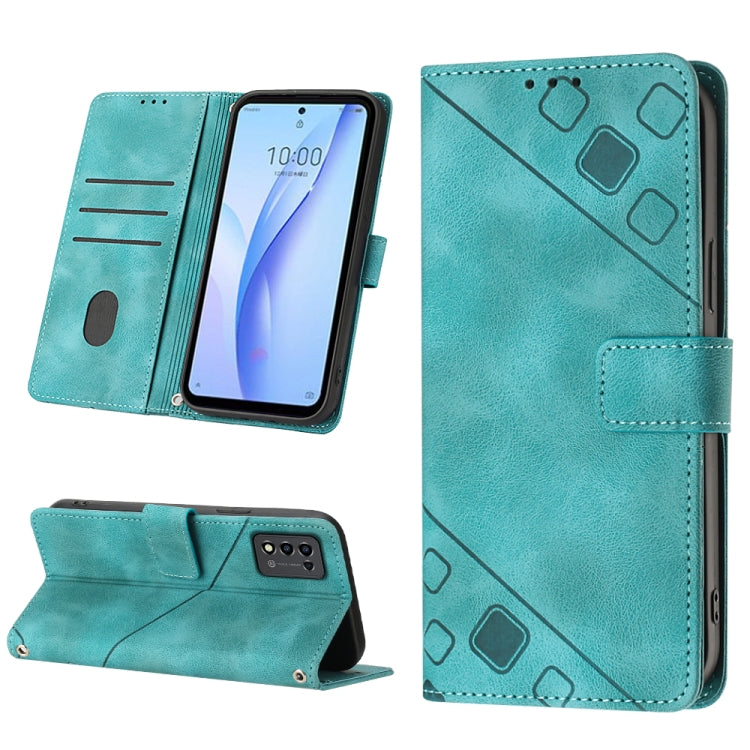 For ZTE Libero 5G III Skin-feel Embossed Leather Phone Case