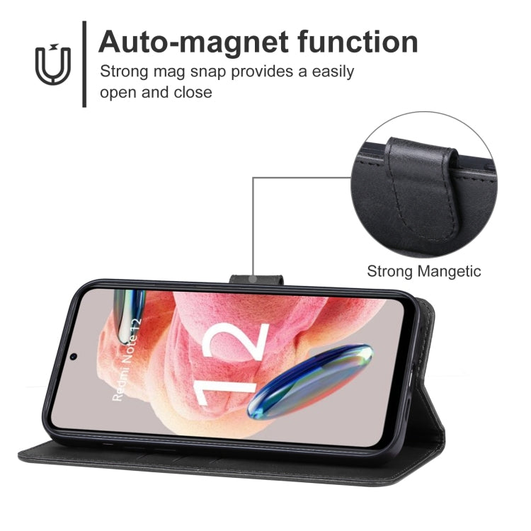 For Redmi Note 12 4G Global Leather Phone Case