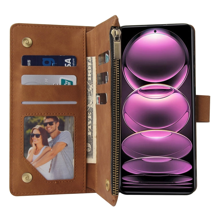 For Xiaomi Redmi Note 12 Pro 5G Global India / Note 12 Pro 5G Speed Edition / Poco X5 Pro Multifunctional Multi-Card Wallet Phone Leather Case