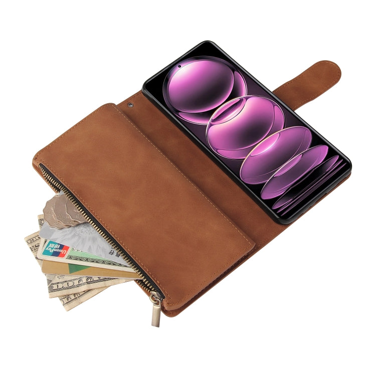 For Xiaomi Redmi Note 12 Pro 5G Global India / Note 12 Pro 5G Speed Edition / Poco X5 Pro Multifunctional Multi-Card Wallet Phone Leather Case