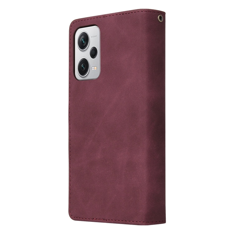 For Xiaomi Redmi Note 12 Pro+ 5G Global India / Note 12 Explorer Multifunctional Multi-Card Wallet Phone Leather Case