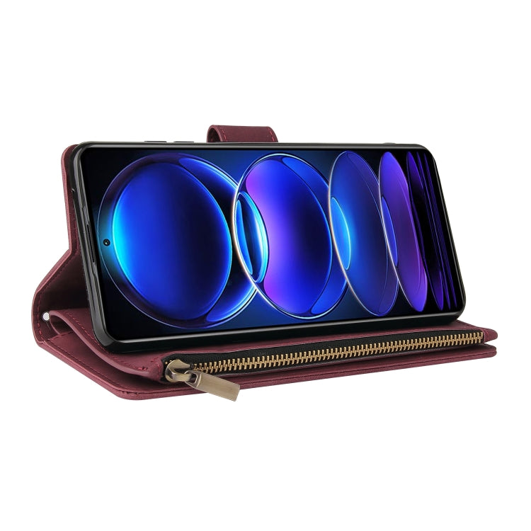 For Xiaomi Redmi Note 12 Pro+ 5G Global India / Note 12 Explorer Multifunctional Multi-Card Wallet Phone Leather Case