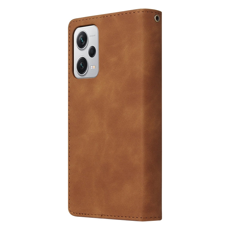 For Xiaomi Redmi Note 12 Pro+ 5G Global India / Note 12 Explorer Multifunctional Multi-Card Wallet Phone Leather Case
