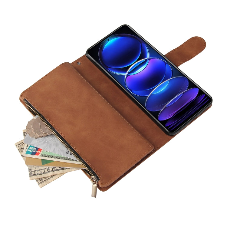 For Xiaomi Redmi Note 12 Pro+ 5G Global India / Note 12 Explorer Multifunctional Multi-Card Wallet Phone Leather Case