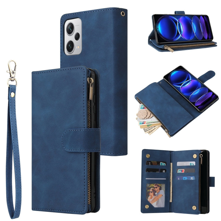 For Xiaomi Redmi Note 12 Pro+ 5G Global India / Note 12 Explorer Multifunctional Multi-Card Wallet Phone Leather Case