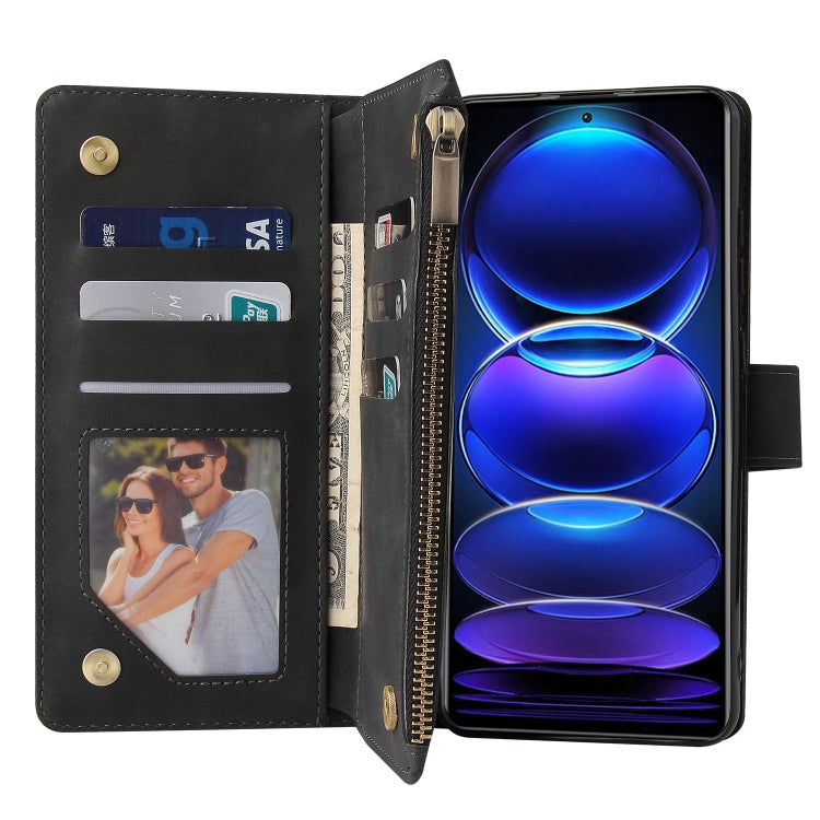 For Xiaomi Redmi Note 12 Pro+ 5G Global India / Note 12 Explorer Multifunctional Multi-Card Wallet Phone Leather Case