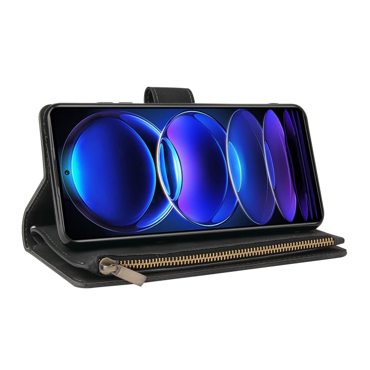 For Xiaomi Redmi Note 12 Pro+ 5G Global India / Note 12 Explorer Multifunctional Multi-Card Wallet Phone Leather Case