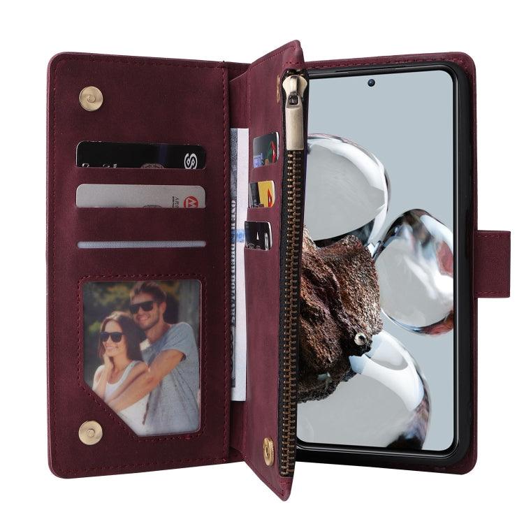 For Xiaomi 12T / 12T Pro Multifunctional Multi-Card Wallet Phone Leather Case