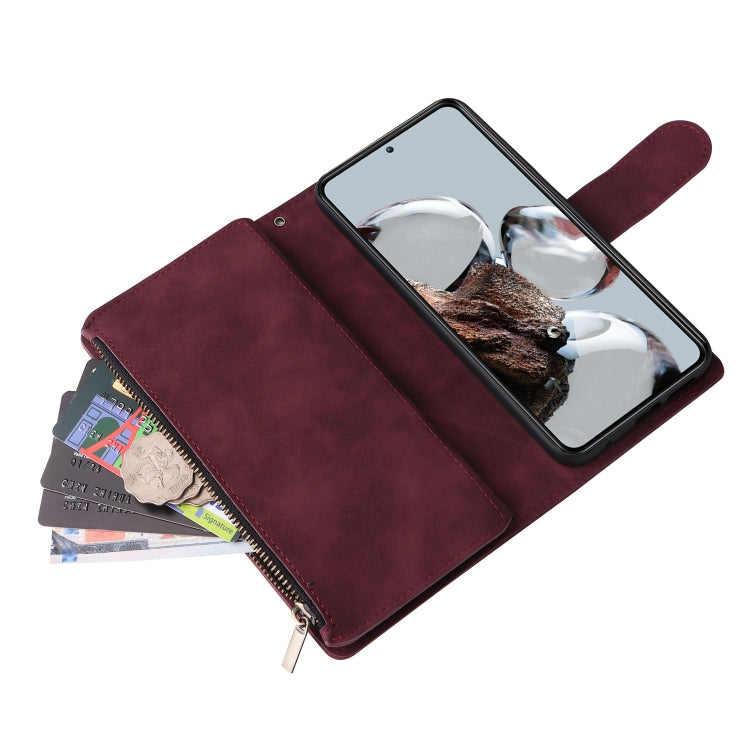 For Xiaomi 12T / 12T Pro Multifunctional Multi-Card Wallet Phone Leather Case