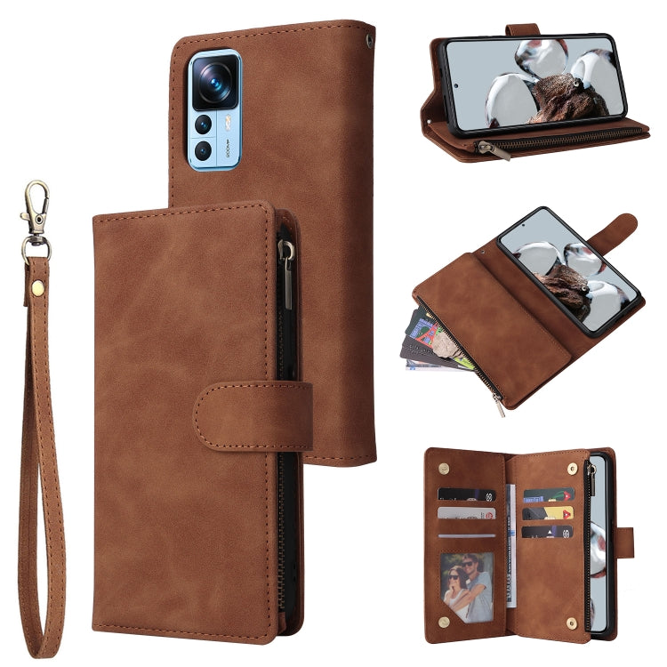 For Xiaomi 12T / 12T Pro Multifunctional Multi-Card Wallet Phone Leather Case