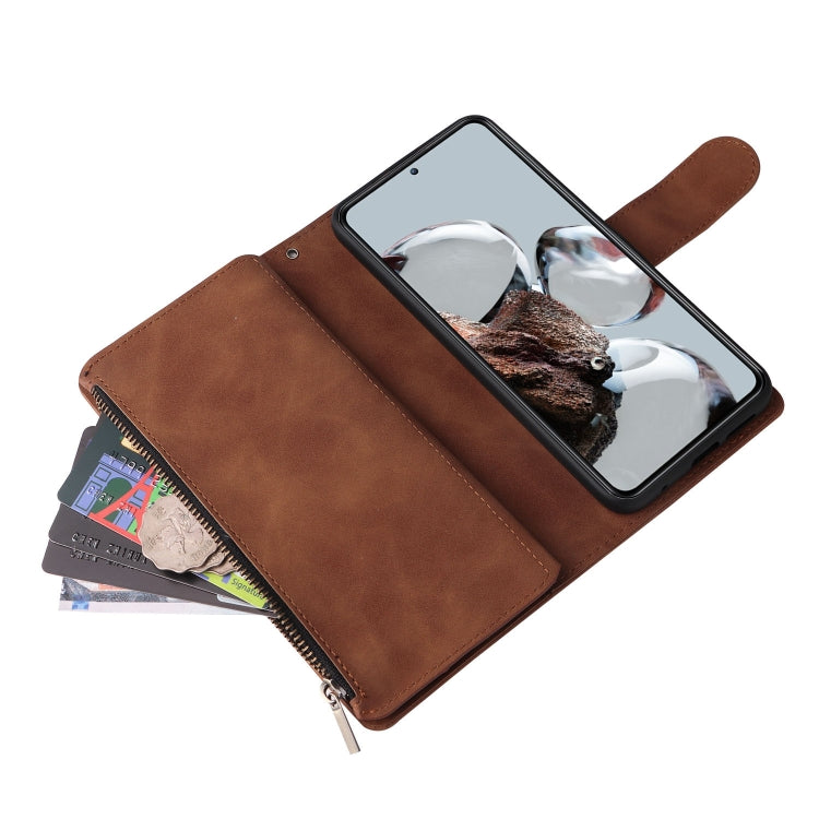 For Xiaomi 12T / 12T Pro Multifunctional Multi-Card Wallet Phone Leather Case