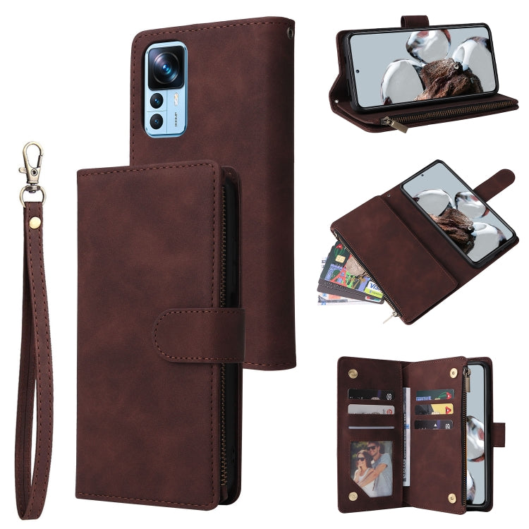 For Xiaomi 12T / 12T Pro Multifunctional Multi-Card Wallet Phone Leather Case