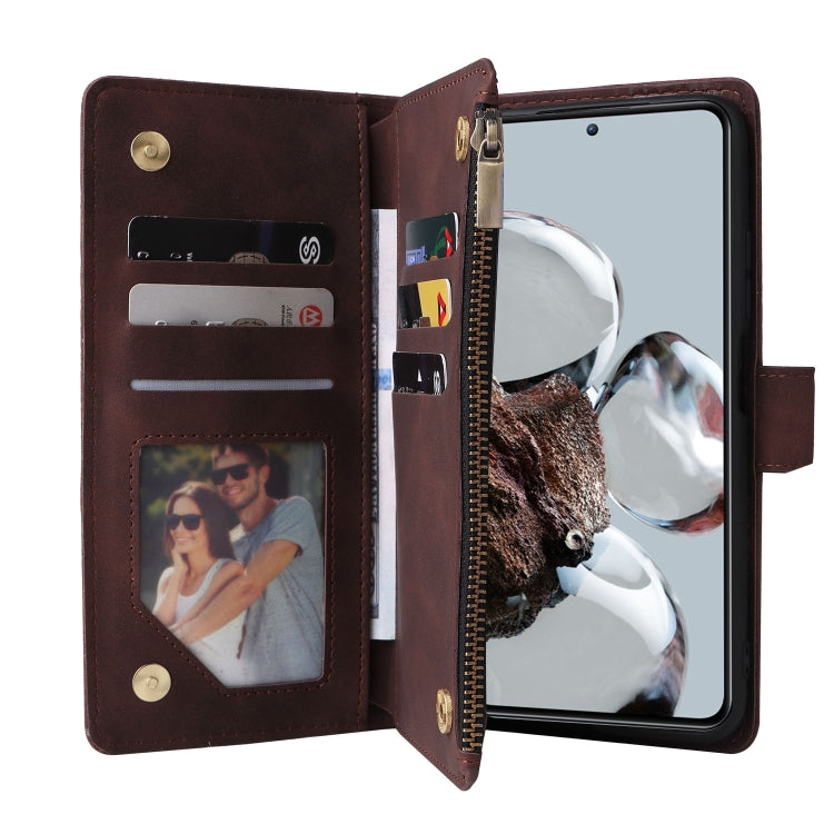 For Xiaomi 12T / 12T Pro Multifunctional Multi-Card Wallet Phone Leather Case