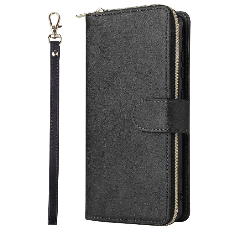 For Xiaomi Redmi Note 12 5G Global / Poco X5 9 Card Slots Zipper Wallet Bag Leather Phone Case