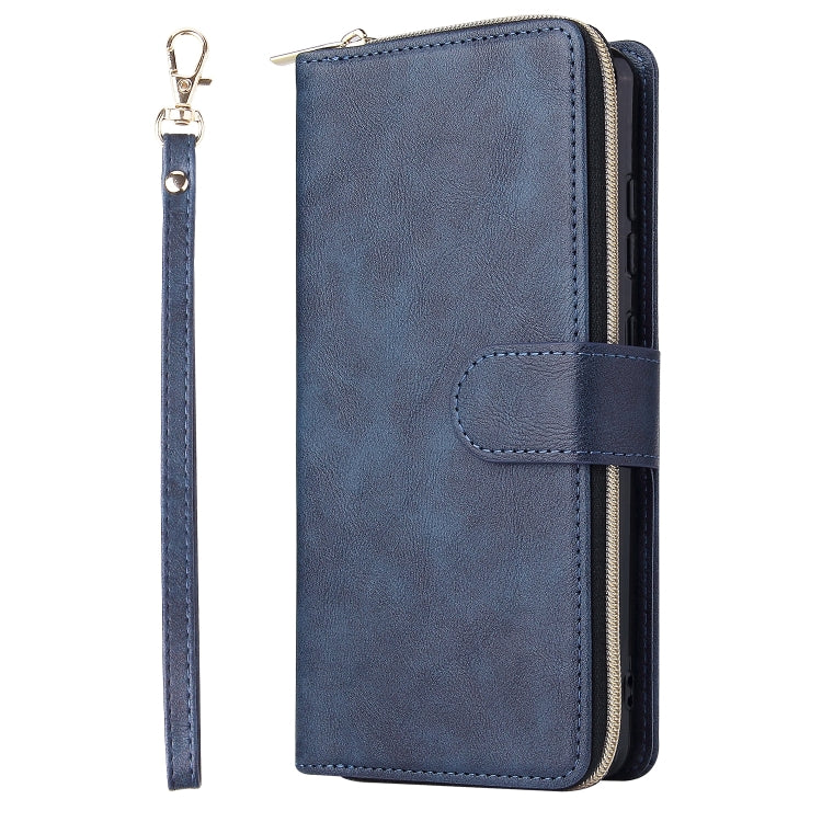 For Xiaomi Redmi Note 12 5G Global / Poco X5 9 Card Slots Zipper Wallet Bag Leather Phone Case