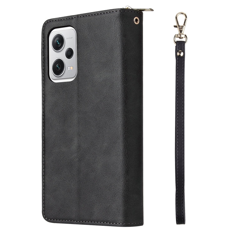 For Xiaomi Redmi Note 12 Explorer / Note 12 Pro+ Global 9 Card Slots Zipper Wallet Bag Leather Phone Case