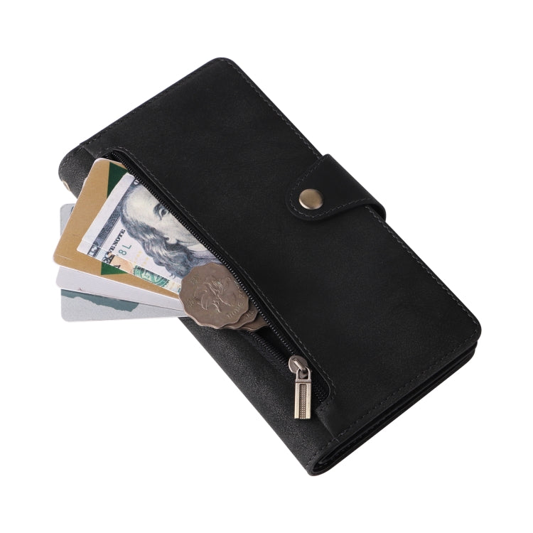 For Xiaomi Redmi Note 12 Pro 5G Speed / Note 12 Pro 5G Global / Poco X5 Pro Rivet Buckle 9 Cards Three Fold Leather Phone Case