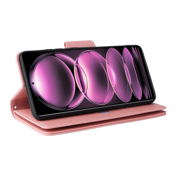 For Xiaomi Redmi Note 12 Pro 5G Speed / Note 12 Pro 5G Global / Poco X5 Pro Rivet Buckle 9 Cards Three Fold Leather Phone Case