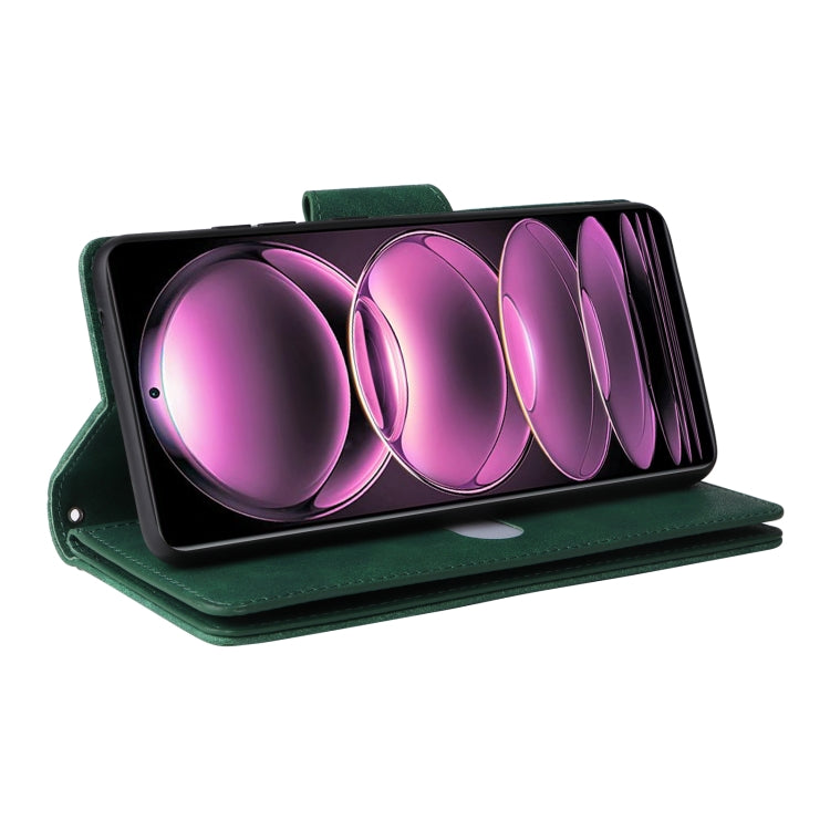 For Xiaomi Redmi Note 12 Pro 5G Speed / Note 12 Pro 5G Global / Poco X5 Pro Rivet Buckle 9 Cards Three Fold Leather Phone Case