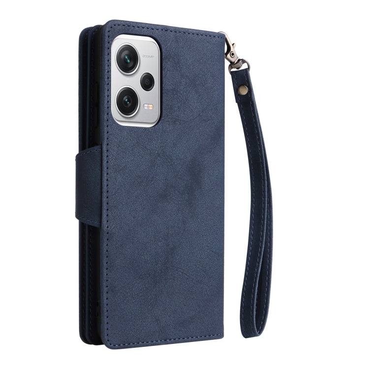 For Xiaomi Redmi Note 12 Explorer / Note 12 Pro+ Global Rivet Buckle 9 Cards Three Fold Leather Phone Case