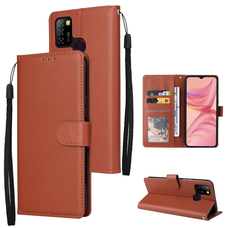 For Infinix Hot 10 Lite 3 Card Slots Multifunctional Leather Phone Case