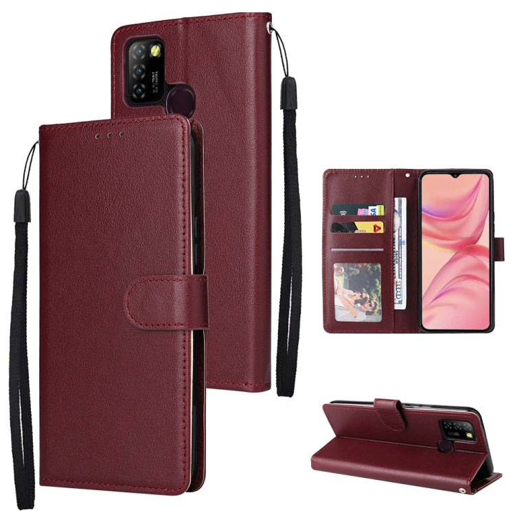 For Infinix Hot 10 Lite 3 Card Slots Multifunctional Leather Phone Case