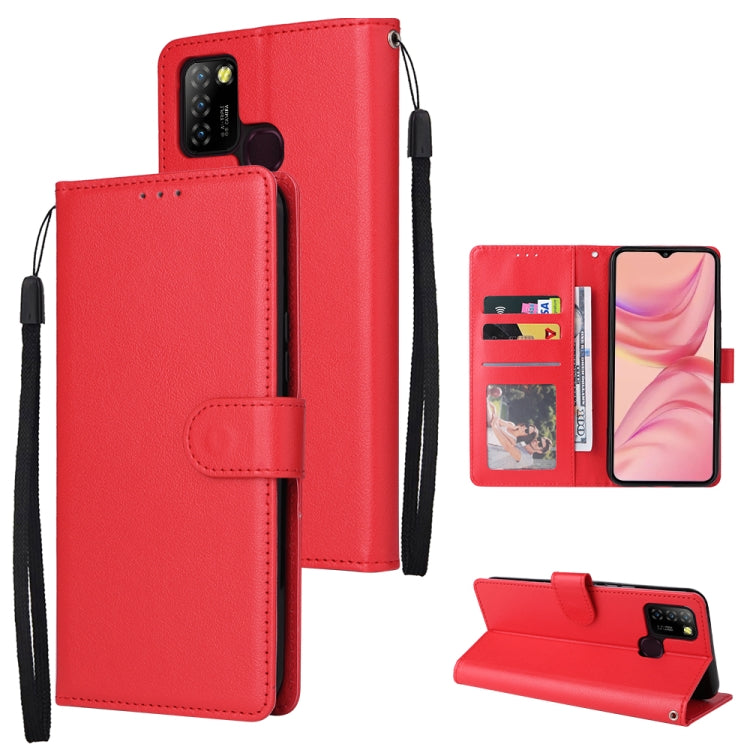 For Infinix Hot 10 Lite 3 Card Slots Multifunctional Leather Phone Case