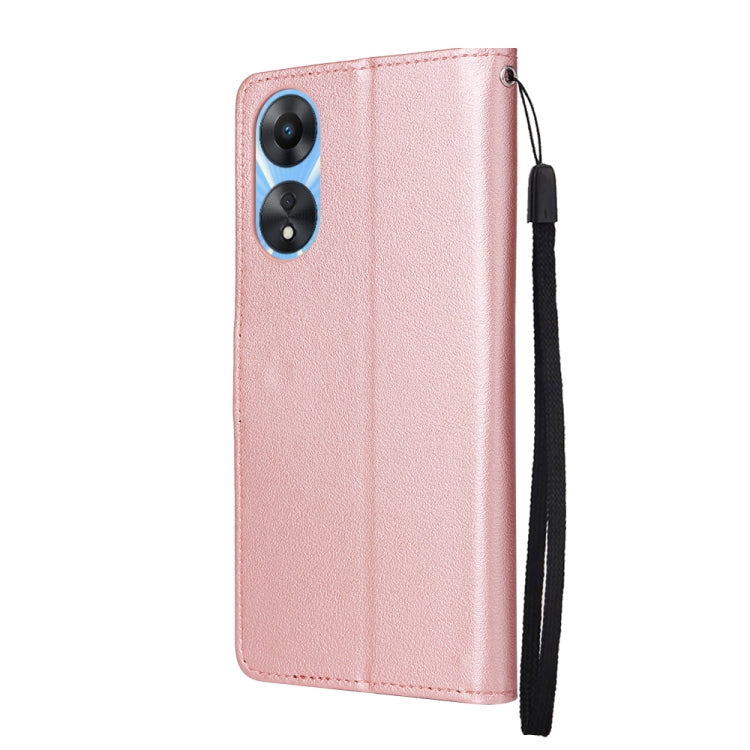 For OPPO A58 / A78 3 Card Slots Multifunctional Leather Phone Case
