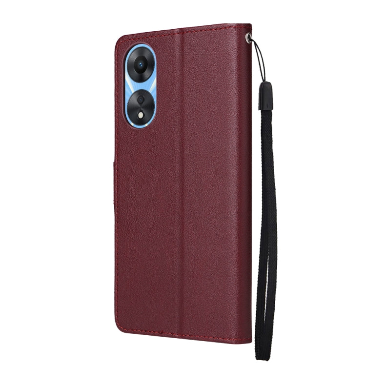 For OPPO A58 / A78 3 Card Slots Multifunctional Leather Phone Case