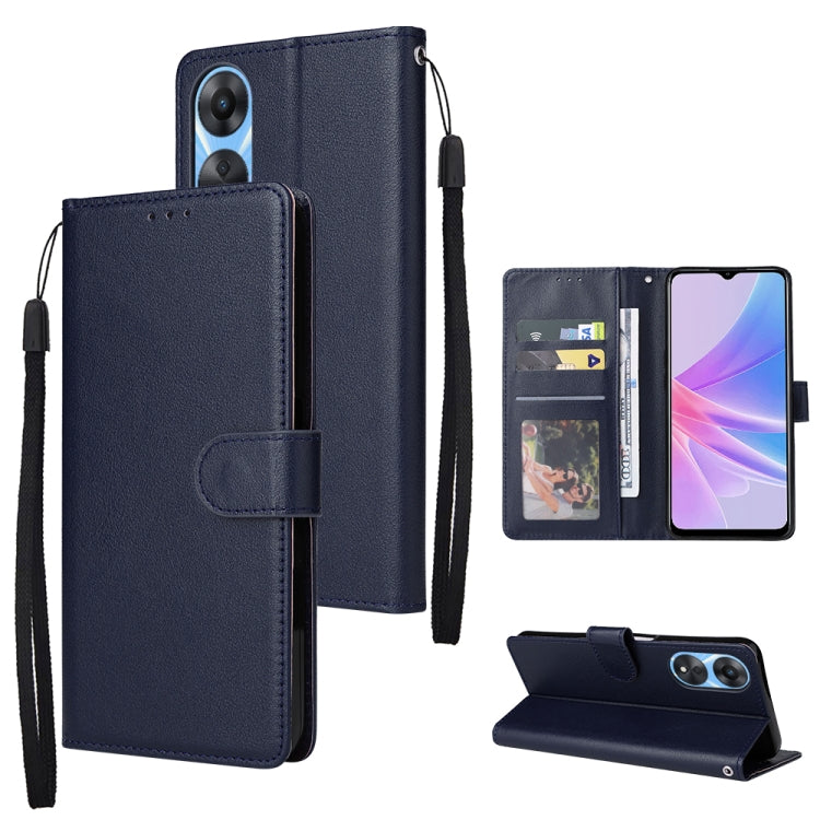 For OPPO A58 / A78 3 Card Slots Multifunctional Leather Phone Case