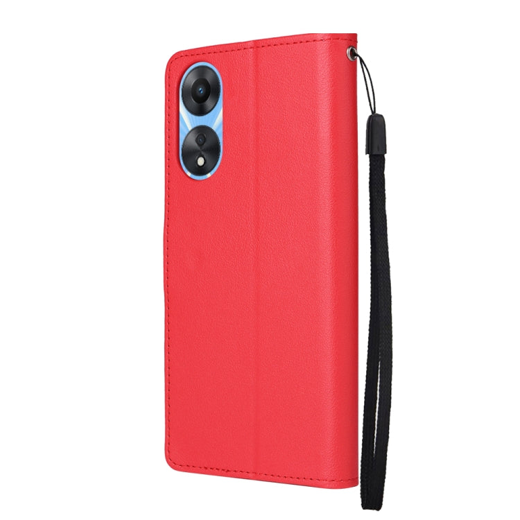 For OPPO A58 / A78 3 Card Slots Multifunctional Leather Phone Case