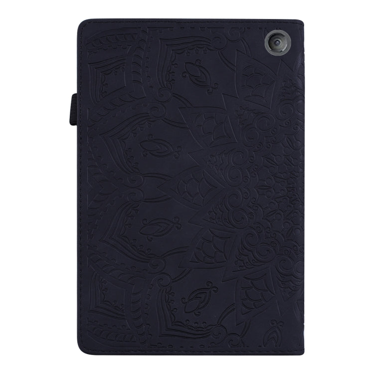 For Amazon Kindle Fire 7 2022 Calf Texture Embossed Flip Leather Tablet Case