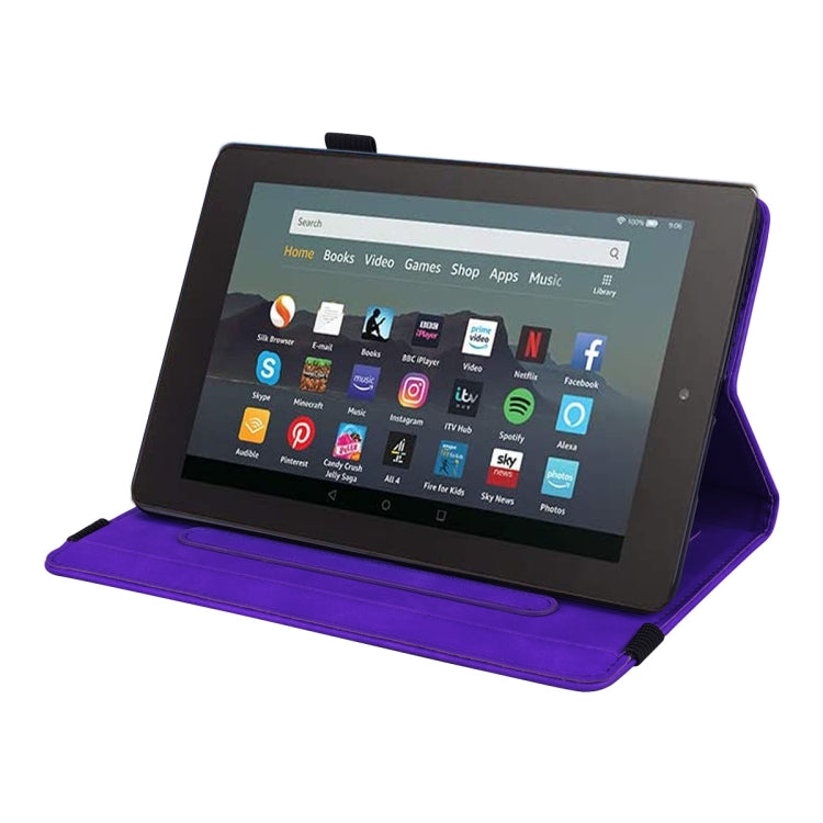 For Amazon Kindle Fire 7 2022 Calf Texture Embossed Flip Leather Tablet Case