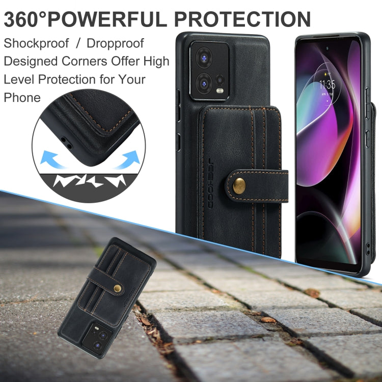 For Motorola Moto S30 Pro JEEHOOD RFID Blocking Anti-Theft Magnetic PU Phone Case