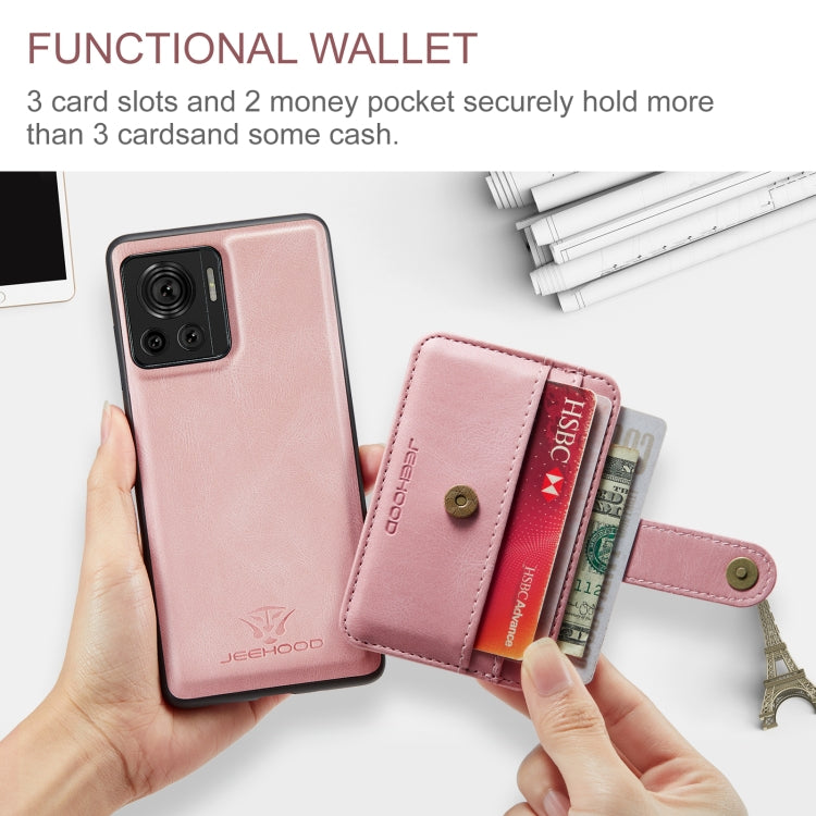 For Motorola Moto X30 Pro JEEHOOD RFID Blocking Anti-Theft Magnetic PU Phone Case