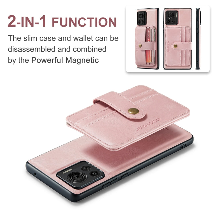 For Motorola Moto X30 Pro JEEHOOD RFID Blocking Anti-Theft Magnetic PU Phone Case